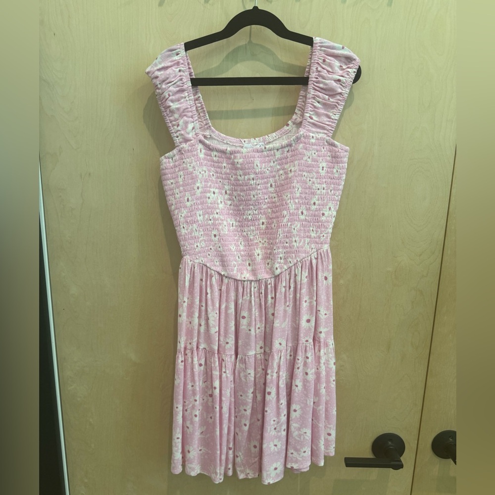 NWT Pink and White Smocked Top Dress - Picture 3 of 5